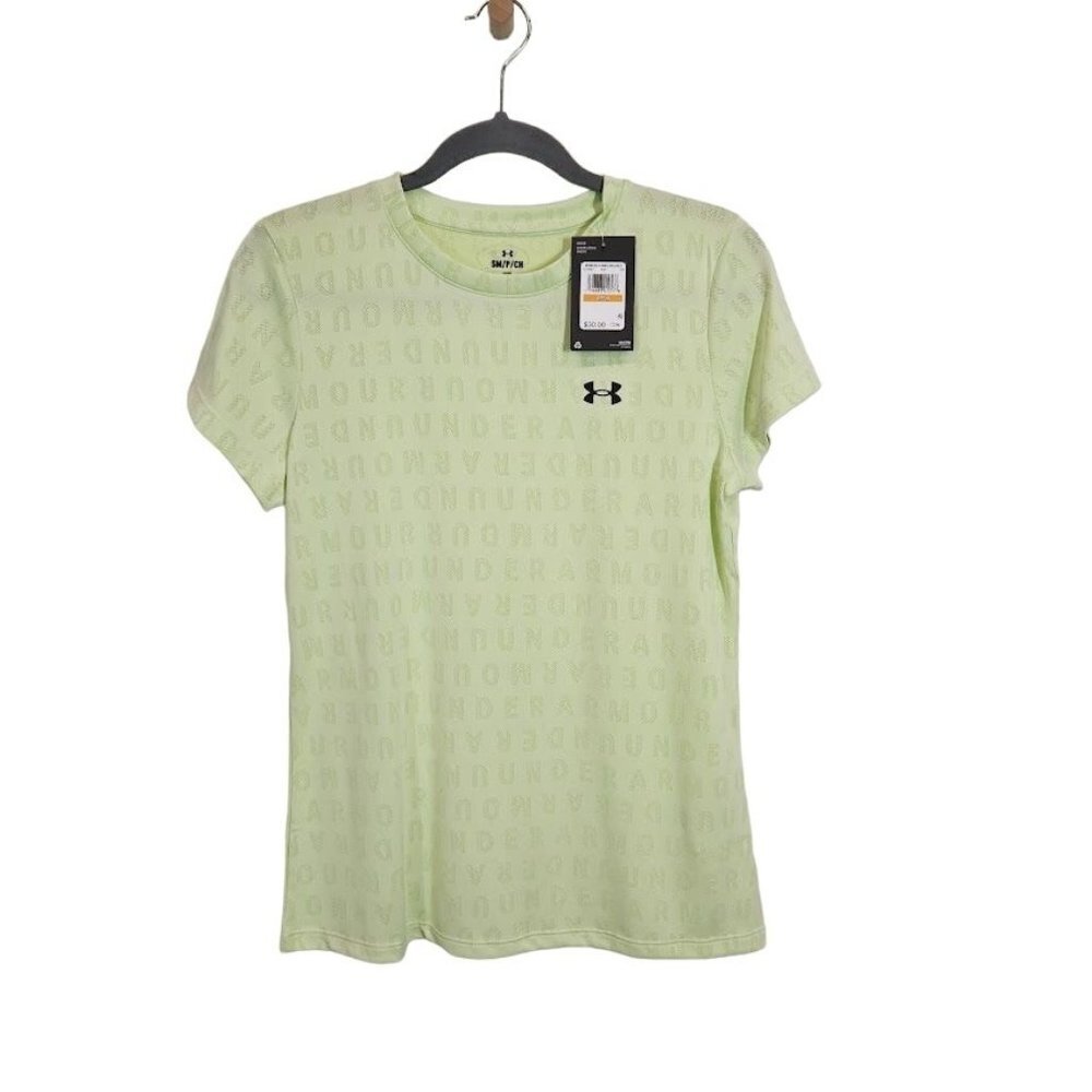 Under Armour Women's Short Sleeve Loose Fit Tee in Green - Size Small